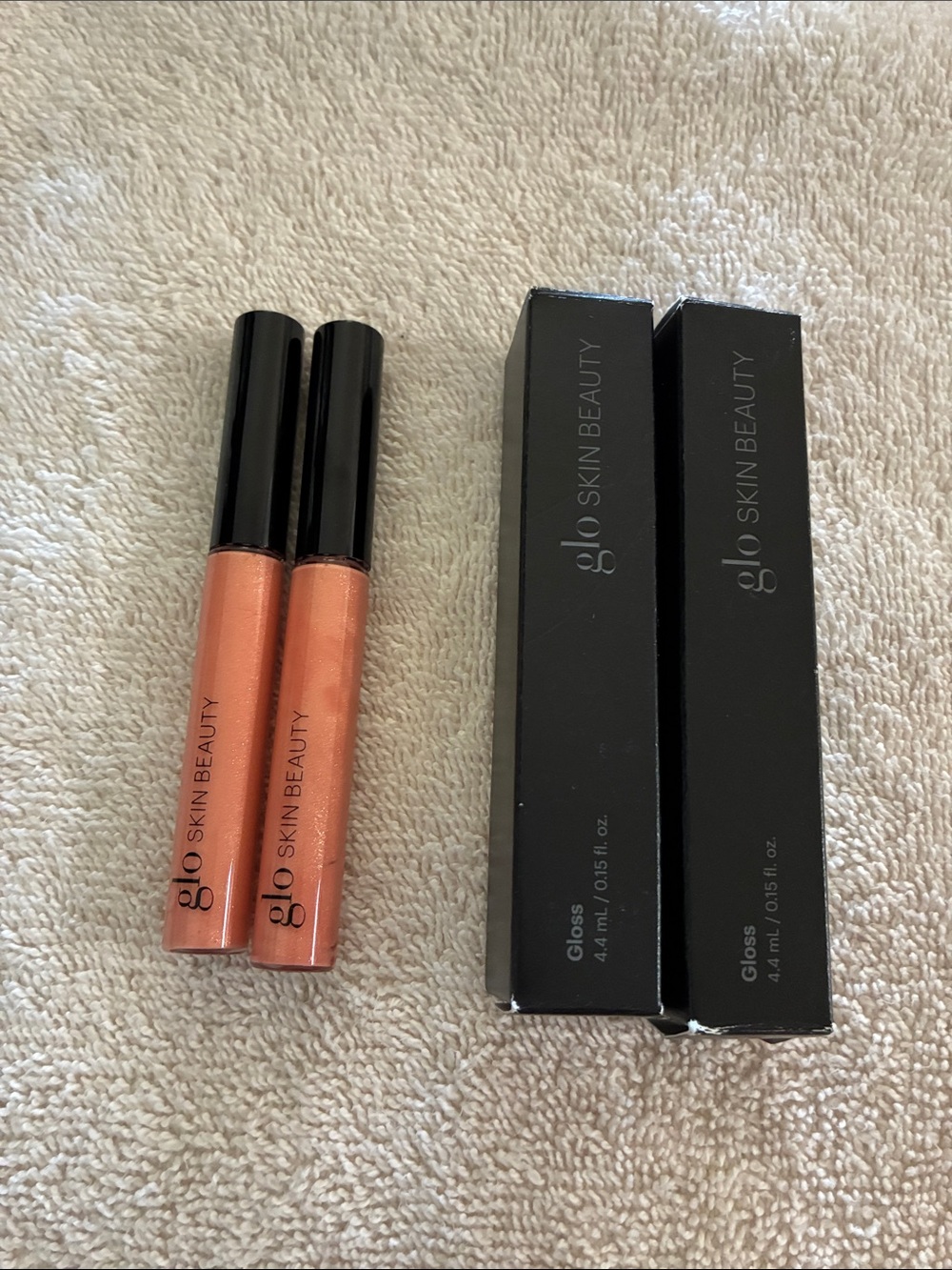 Glo Skin Beauty Peach Coral Lip Gloss Duo - Shimmery Peach Shades